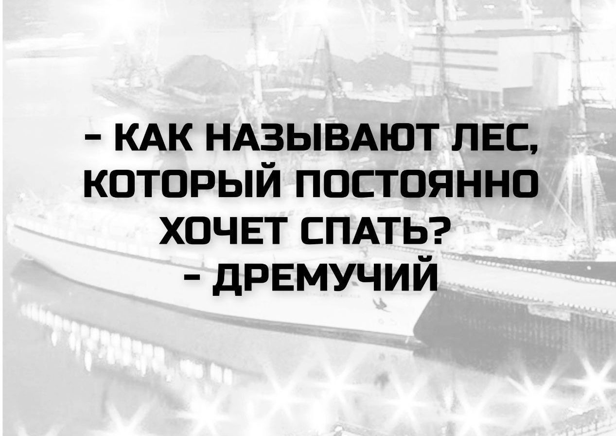 - Как называют лес, который постоянно хочет спать? - Дремучий