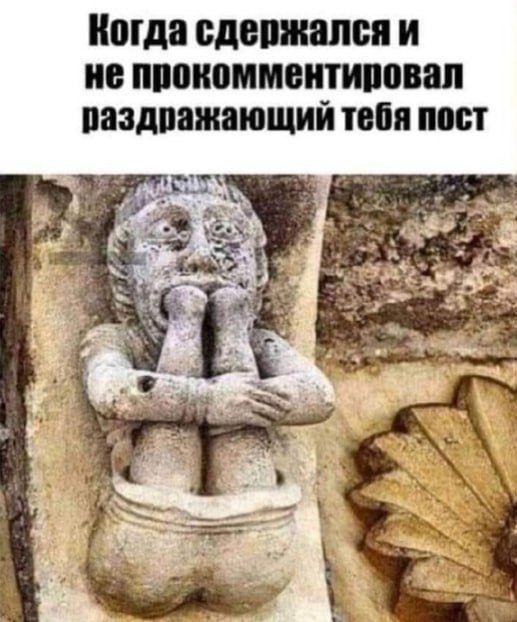 Когда сдержался и не прокомментировал раздражающий тебя пост