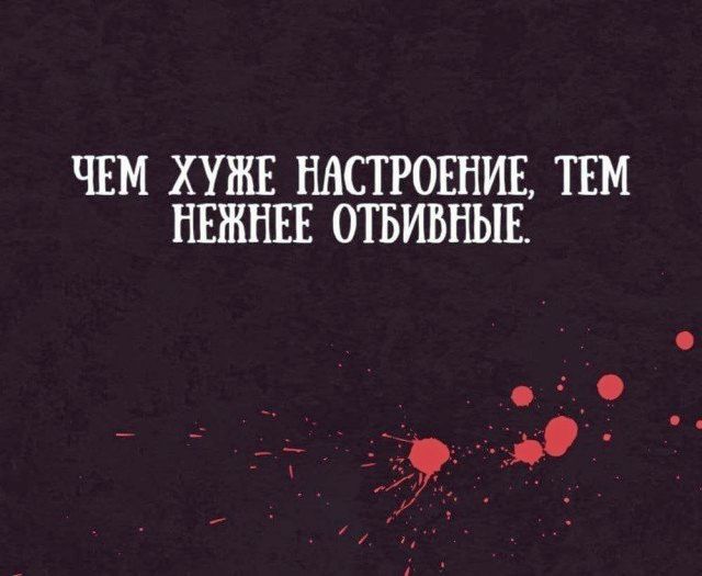ЧЕМ ХУЖЕ НАСТРОЕНИЕ, ТЕМ НЕЖНЕЕ ОТБИВНЫЕ.