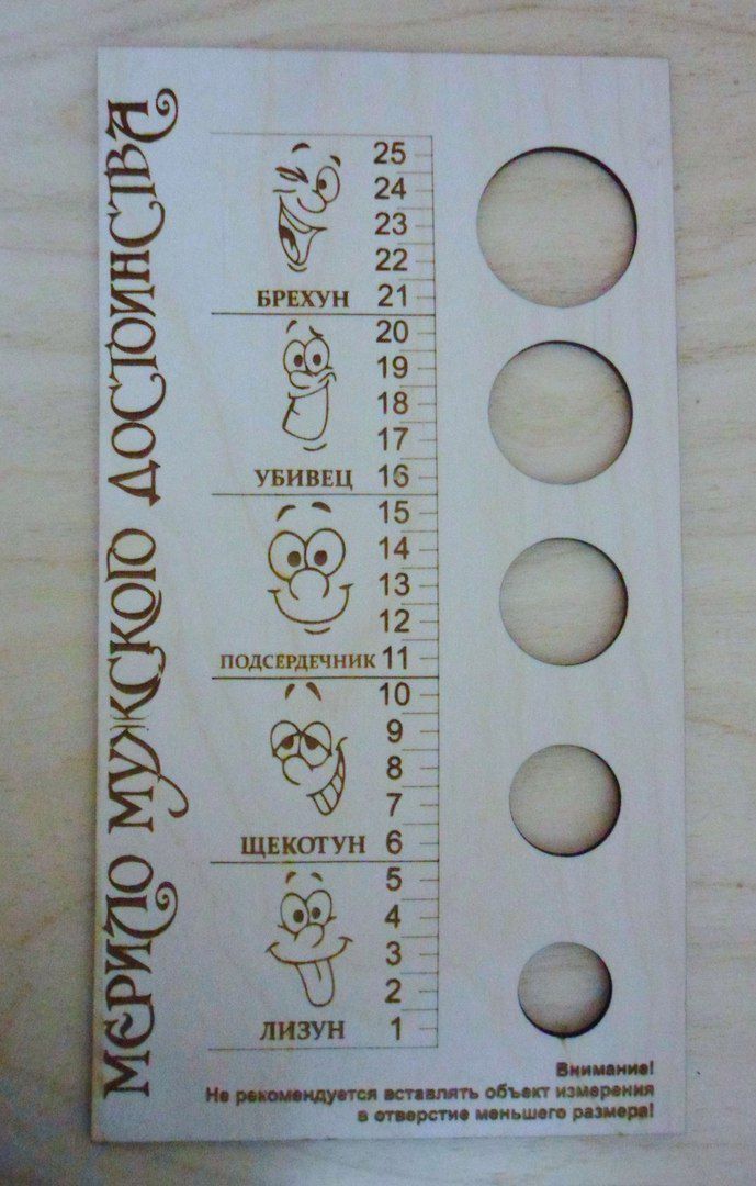 мерило мужского достоинства ... 25 24 23 22 21 20 19 18 17 16 15 14 13 12 11 10 9 8 7 6 5 4 3 2 1. слева — подписи: БРЕХУН, УБИВЕЦ, ПОДСЕРДЧНИК, ЩЕКОТУН, ЛИЗУН