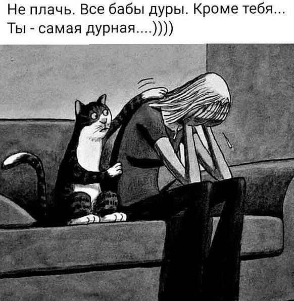 Не плачь. Все бабы дуры. Кроме тебя... Ты - самая дурная....))))