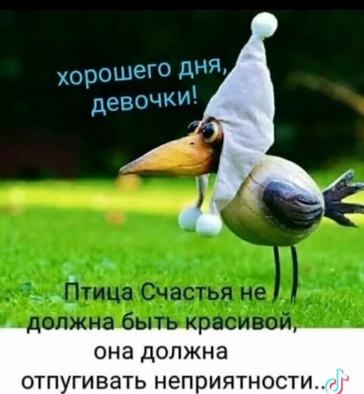 хорошего дня, девочки!
Птица Счастья не должна быть красивой, она должна отпугивать неприятности..