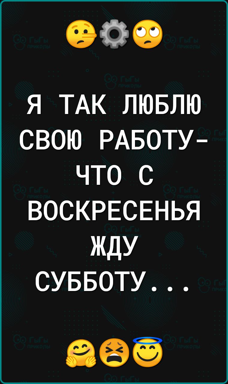 000 Я ТАК ЛЮБЛЮ СВОЮ РАБОТУ ЧТО С ВОСКРЕСЕНЬЯ ЖДУ СУББОТУ 685