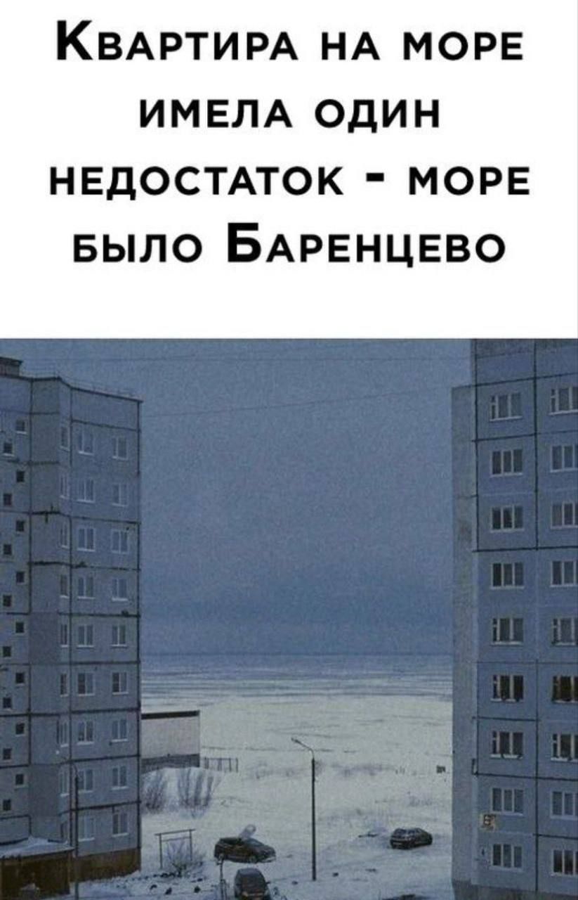 КВАРТИРА НА МОРЕ ИМЕЛА один нвдостпок МОРЕ БЫЛО БАРЕНЦЕВО