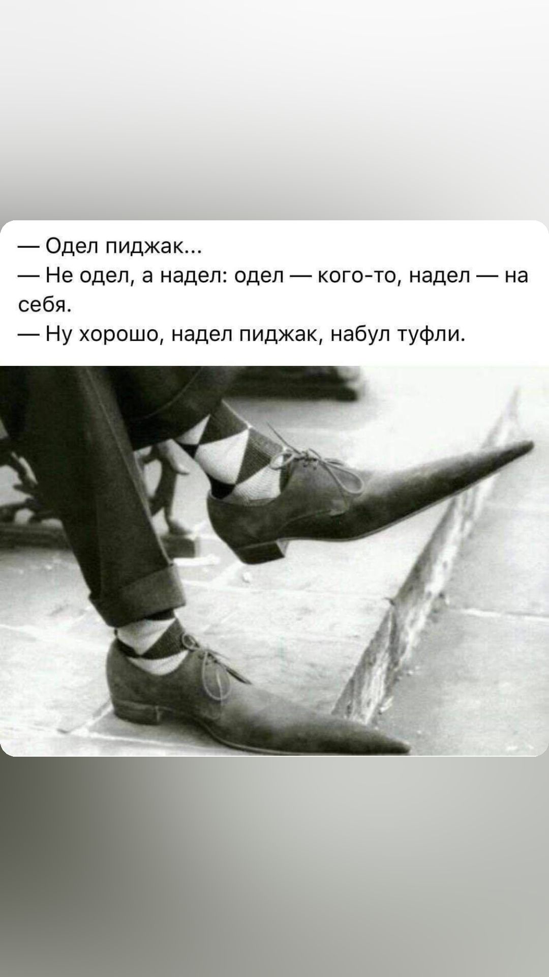 Одеп пиджак Не одел а надел идеп кого то надел на себя Ну хорошо надел пиджак набуп туфли