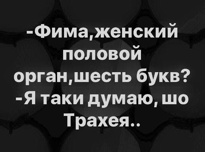 Фимаженский половой органшесть букв Я таки думаю шо Трахея