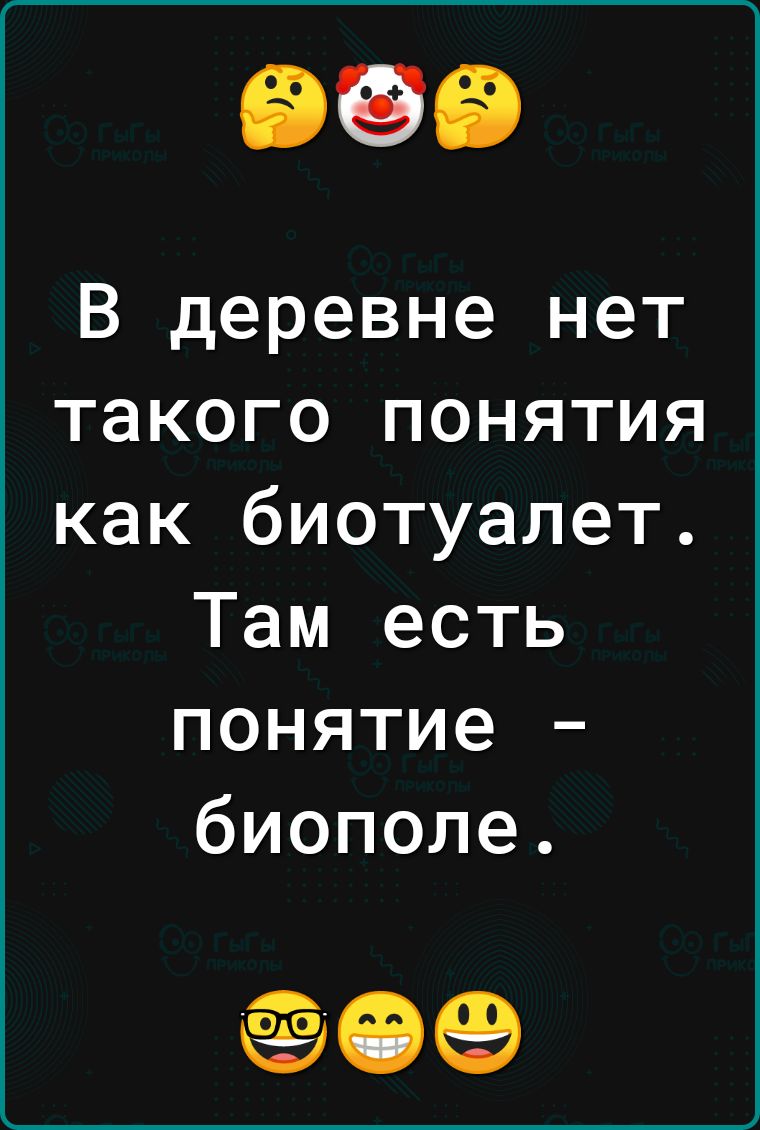 В деревне нет такого понятия как биотуалет Там есть понятие биополе