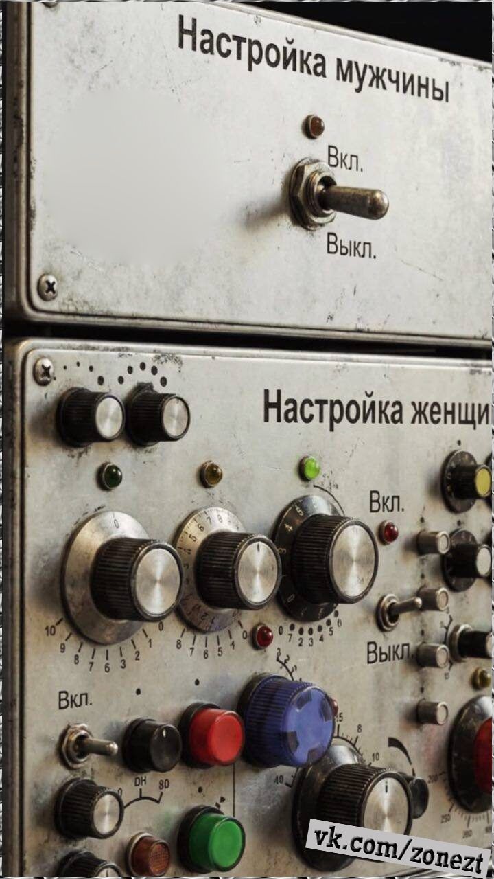 Настройка мужчины. Вкл. / Выкл. Настройка женщины. Вкл. / Выкл.