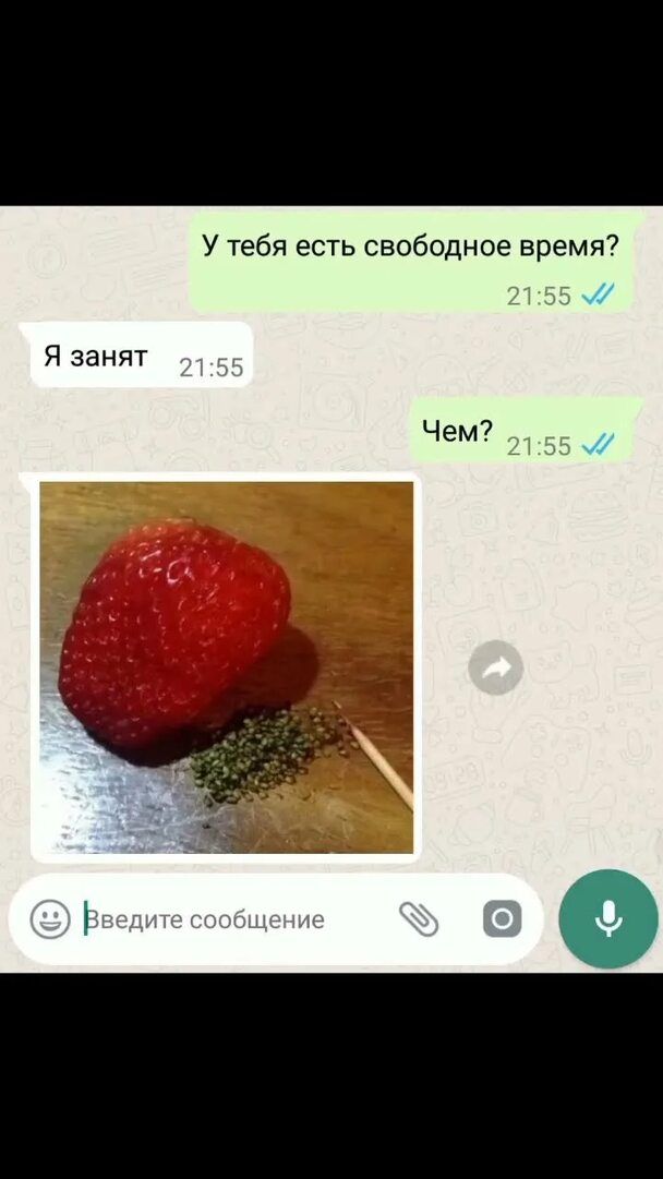 У тебя есть свободное время? Я занят Чем? Введите сообщение