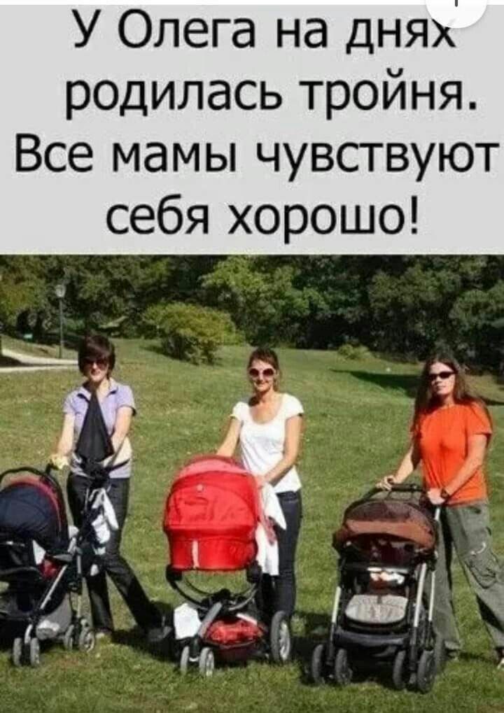 У Олега на днях родилась тройня Все мамы чувствуют себя хорошо