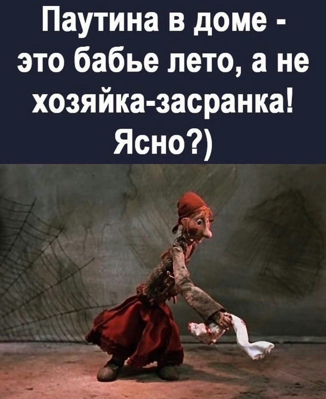 Паутина в доме это бабье лето а не хозяйка засранка Ясно - выпуск №1994397