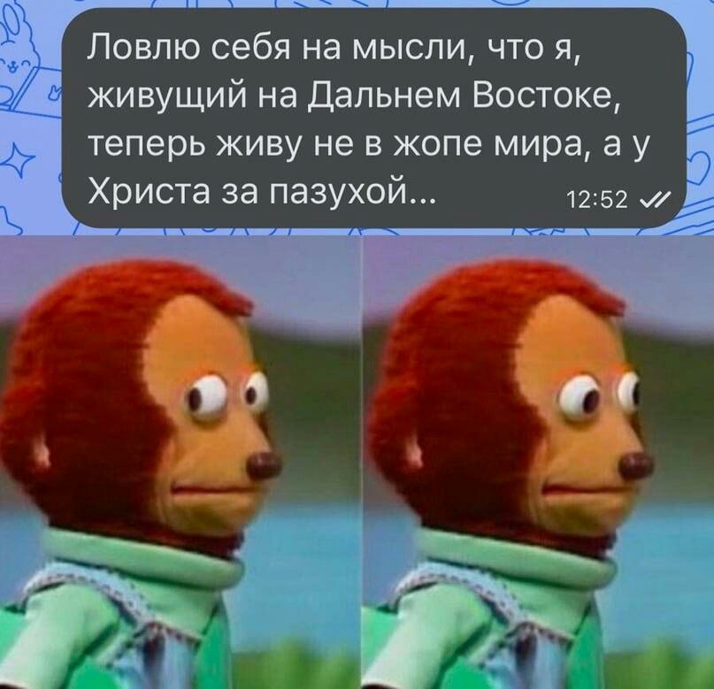 Ловлю себя на мысли что я живущий на дальнем Востоке теперь живу не в жопе мира а у Христа за пазухой 1252