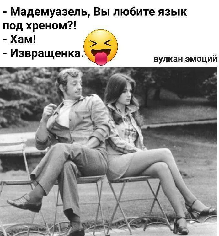 Мадемуазель Вы любите язык под хреном _ Хам Извращенка вулкан эмоций