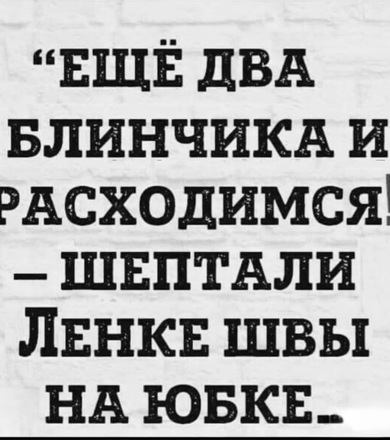 ЕЩЁ ДВА БЛИНЧИКА И РАсходимся _ швптдли Лвнкв швы НА ЮБКЕ