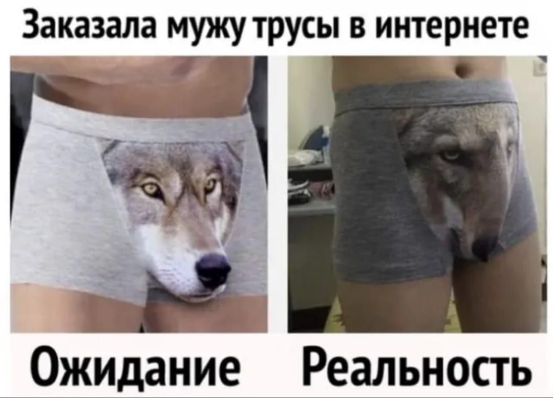 Заказала мужу трусы в интернете Ожидание Реальность