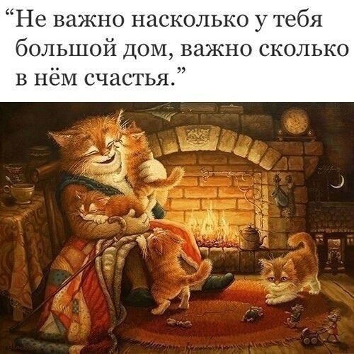 Не важно насколько у тебя большой дом важно сколько в нём счастья