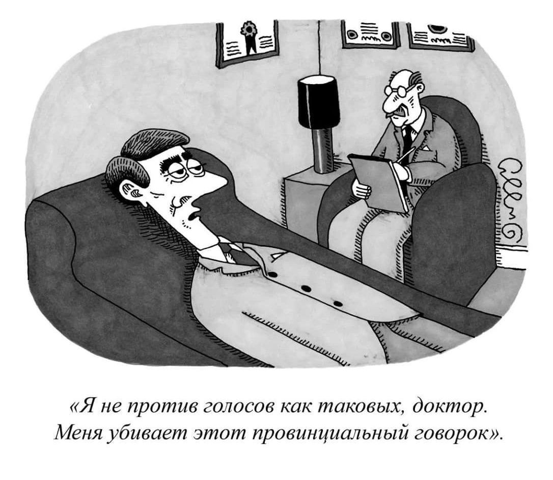 Я не против голосов как таковых доктор Меня убивает этот провинциальный говорок