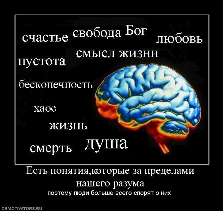 счастье свобода Бог любовь пустота смысл жизни бесконечность хаос жизнь смерть душа
Есть понятия, которые за пределами нашего разума
поэтому люди больше всего спорят о них
