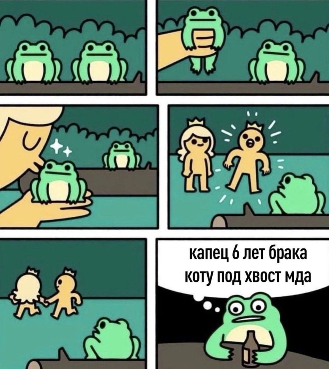 капец 6 лет брака коту под хвост мда