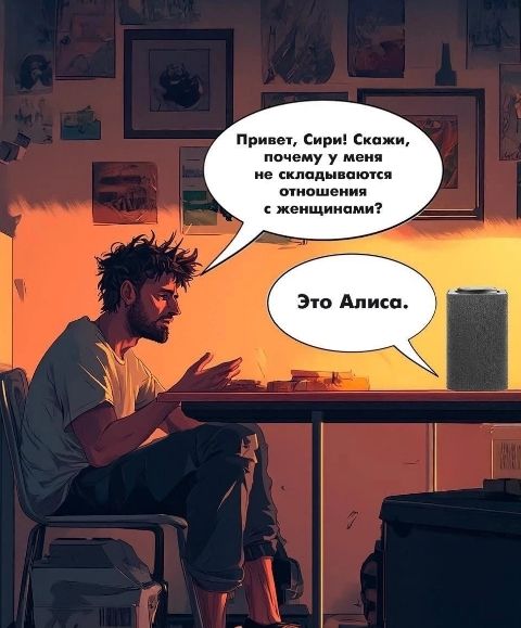 Привет, Сири! Скажи, почему у меня не складываются отношения с женщинами? Это Алиса.
