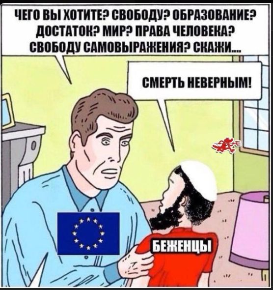 Чего вы хотите? Свободу? Образование? Достаток? Мир? Права человека? Свободу самовыражения? Скажи.... Смерть неверным!