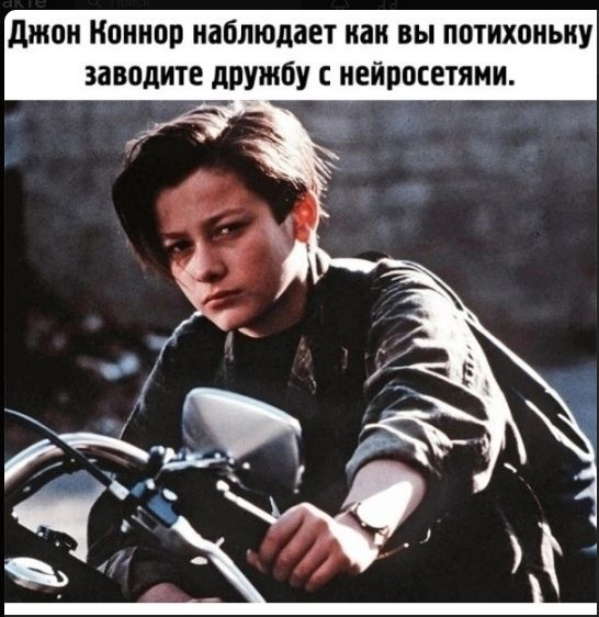 Джон Коннор наблюдает как вы потихоньку заводите дружбу с нейростями.