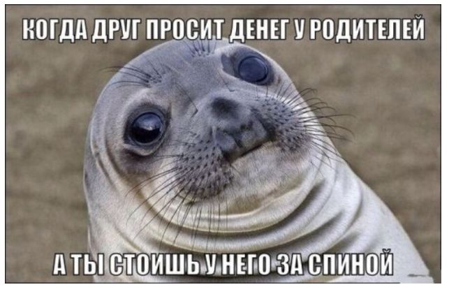 КОГДА ДРУГ ПРОСИТ ДЕНЕГ У РОДИТЕЛЕЙ
А ТЫ СТОИШЬ У НЕГО ЗА СПИНОЙ