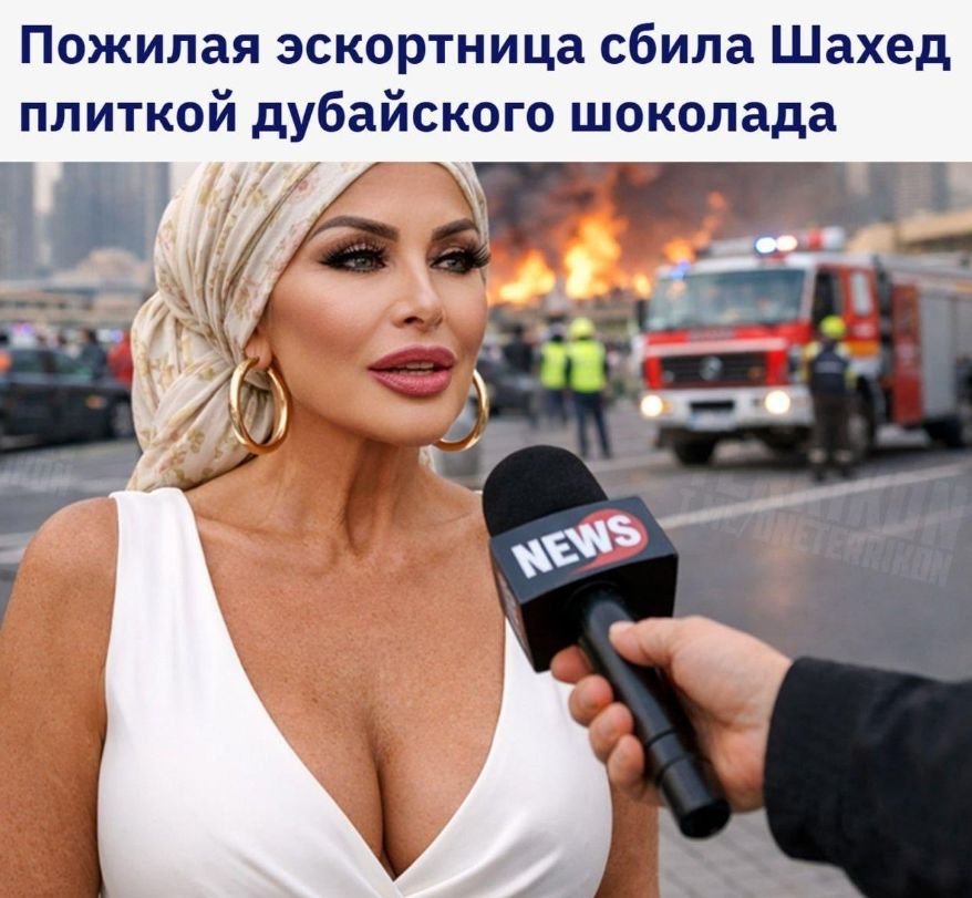 Пожилая эскортница сбила Шахед плиткой дубайского шоколада