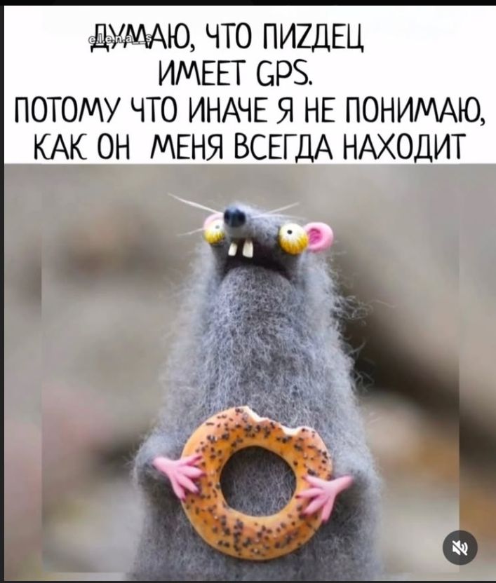 ДУМАЮ, ЧТО ПИЗДЕЦ ИМЕЕТ GPS. ПОТОМУ ЧТО ИНАЧЕ Я НЕ ПОНИМАЮ, КАК ОН МЕНЯ ВСЕГДА НАХОДИТ