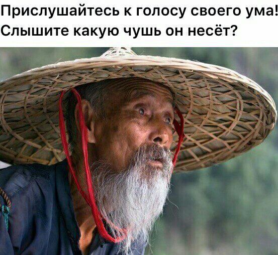 Прислушайтесь к голосу своего ума Спышите какую чушь он несёт