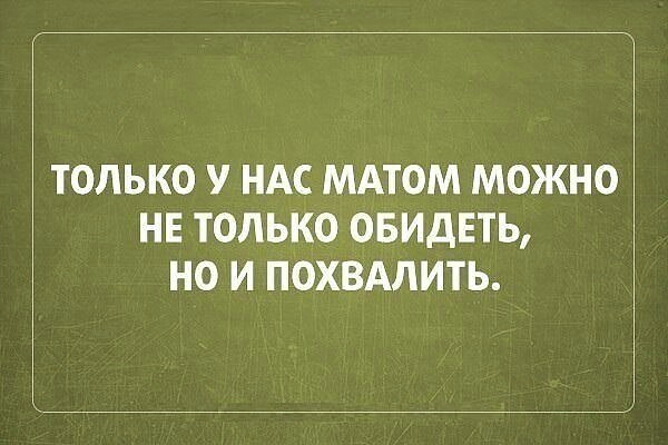 ТОЛЬКО У НАС МАТОМ МОЖНО НЕ ТОЛЬКО ОБИДЕТЬ НО И ПОХВАЛИТЬ