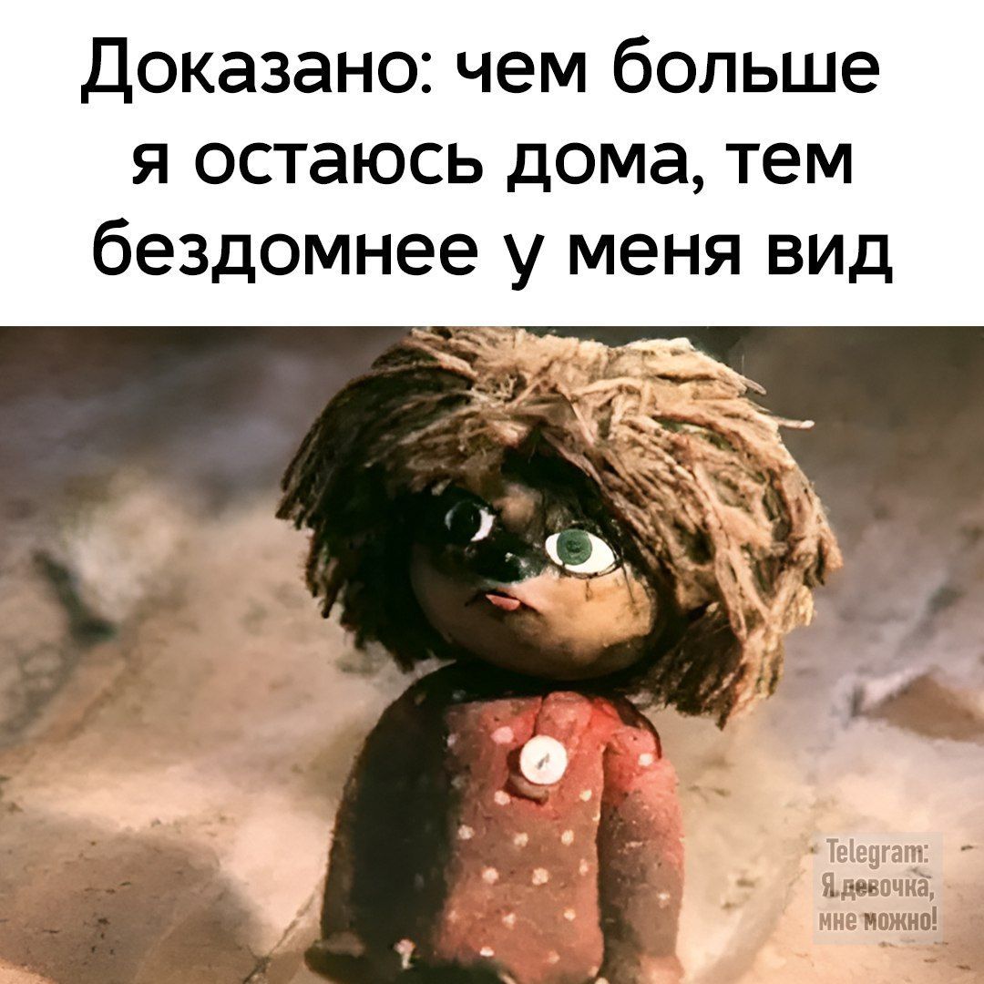 Доказано: чем больше я остаюсь дома, тем бездомнее у меня вид