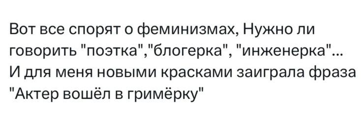 Вот все спорят о феминизмах, Нужо ли говорить 