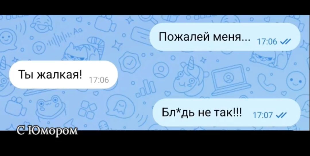 Пожалей меня... Ты жалкая! Бл*дь не так!!!