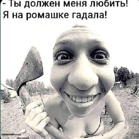 1Ы должен меня любить Я на ромашке гадала