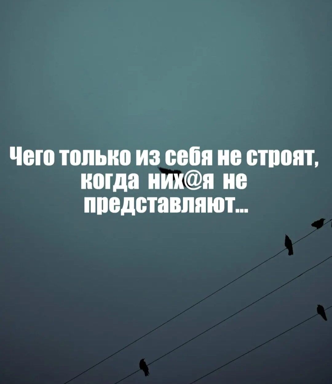 Чего только из себя не строят, когда их@я не представляют...