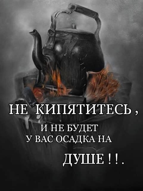 НЕ КИПЯТИТЕСЬ А И НЕ БУДЕТ У ВАС ОСАДКА НА ДУШЕ