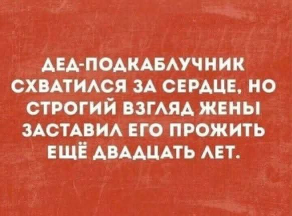 Дед-подключник схватился за сердце, но строгий взгляд жены заставил его прожить ещё двадцать лет.
