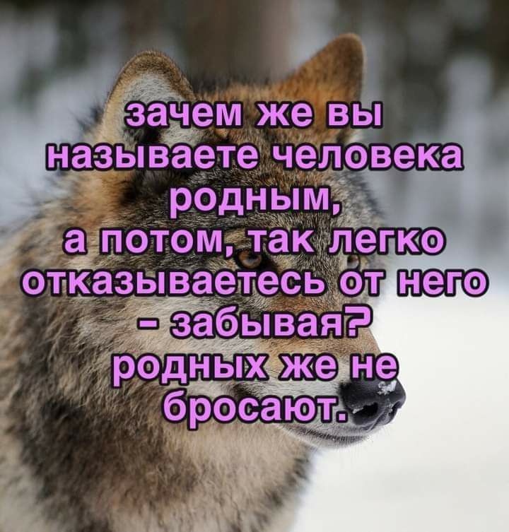 Ёёем же вы называете чепбвеКа родным а потом так л ко отка ывае ьчот негэ