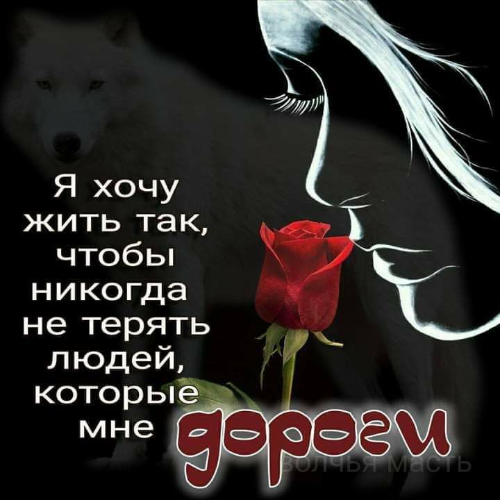 и Я хочу жить так чтобы никогда не терять людей которы мне