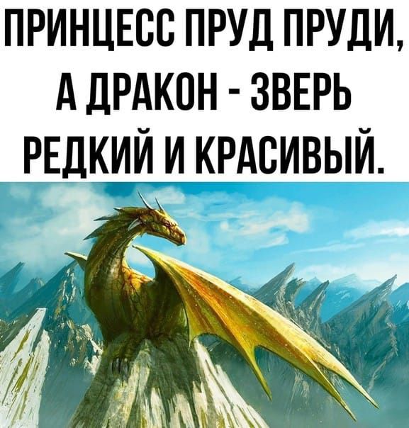 ПРИНЦЕСВ ПРУД ПРУДИ А дРАКОН ЗВЕРЬ РЕДКИЙ ИТКРАСИВЫЙ