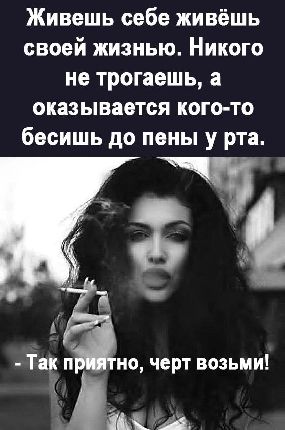 Живешь себе живёшь своей жизнью Никого не трогаешь а оказывается кого то бесишь до пены у рта