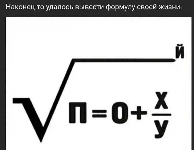 Наконецто удалось вывести Формулу своей жизни