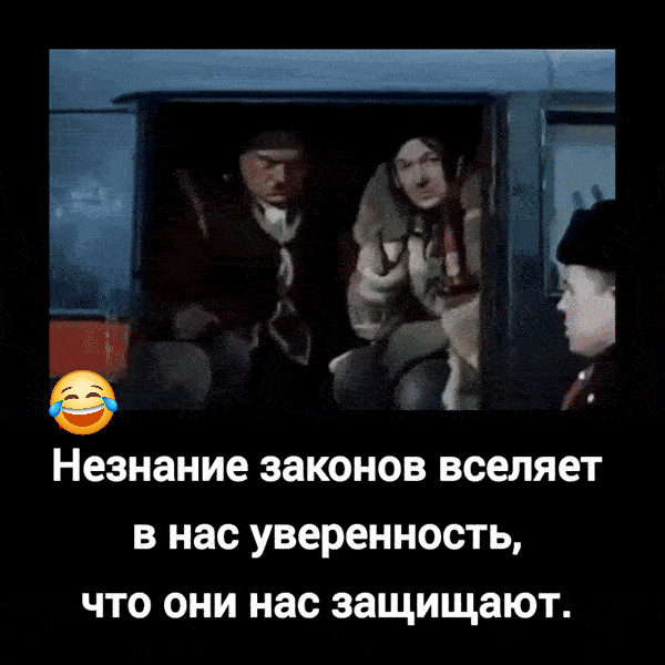 Незнание законов вселяет в нас уверенность, что они нас защищают.
