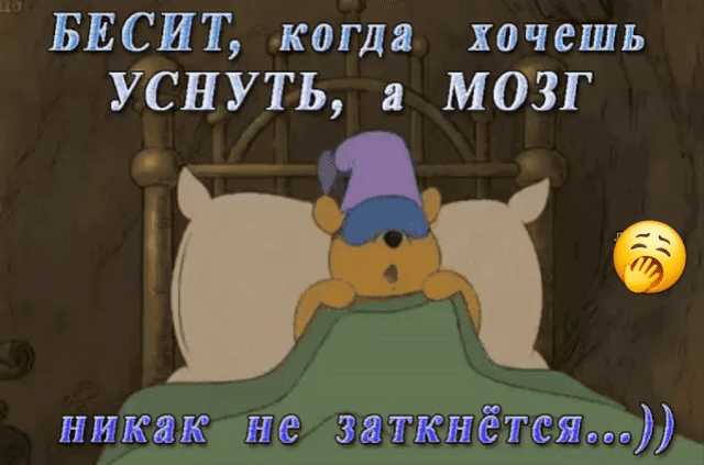 БЕСИТ, когда хочешь УСНУТЬ, а МОЗГ никак не заткнётся...))
