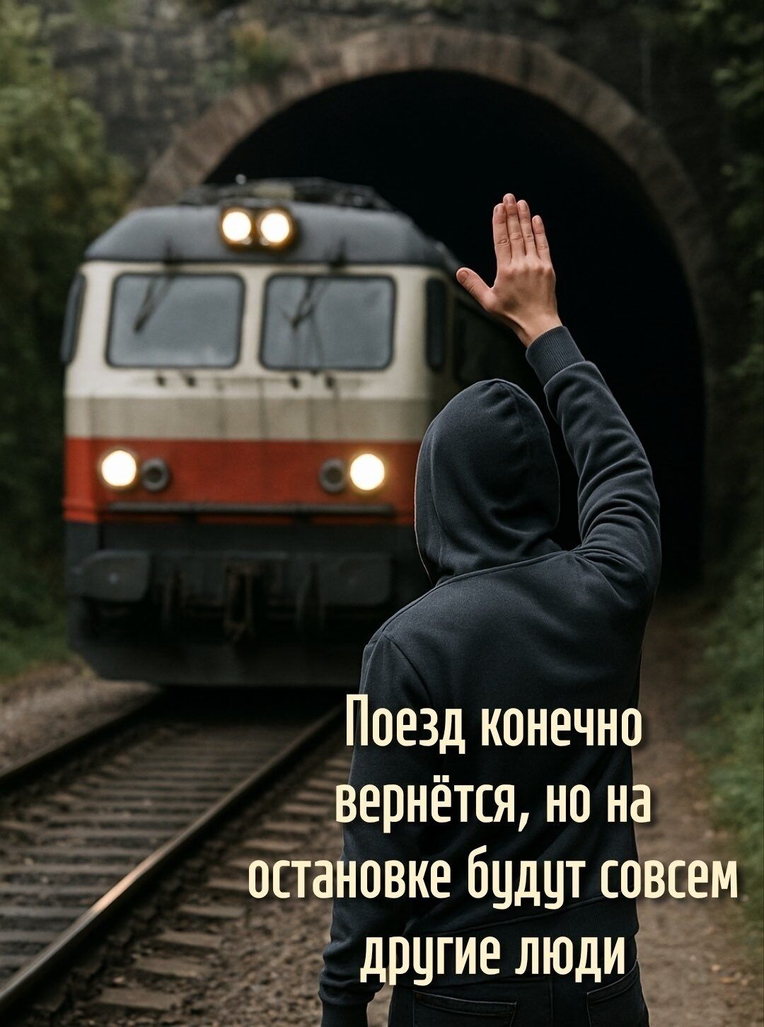 Поезд конечно вернётся, но на остановке будут совсем другие люди
