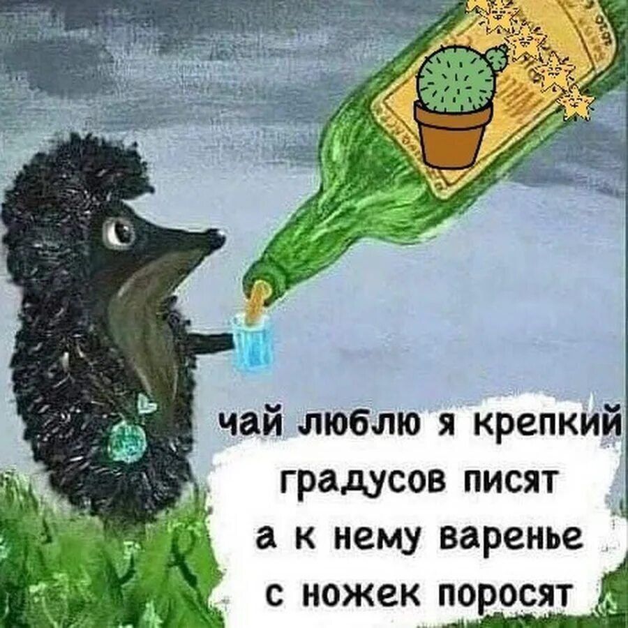 чай люблю я крепкий градусов пишет а к нему варенье с ножек поросят