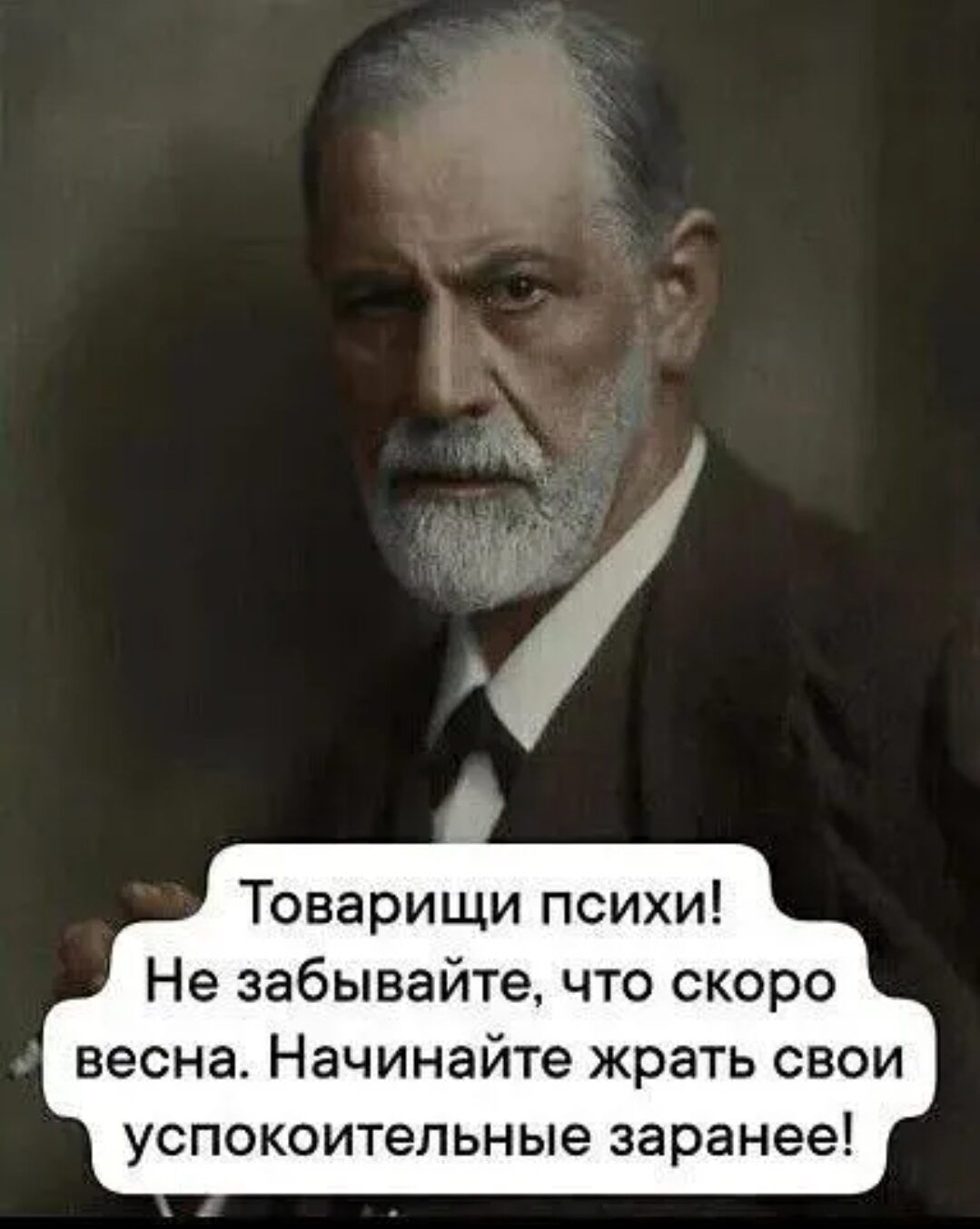 Товарищи психи! Не забывайте, что скоро весна. Начинайте жрать свои успокоительные заранее!