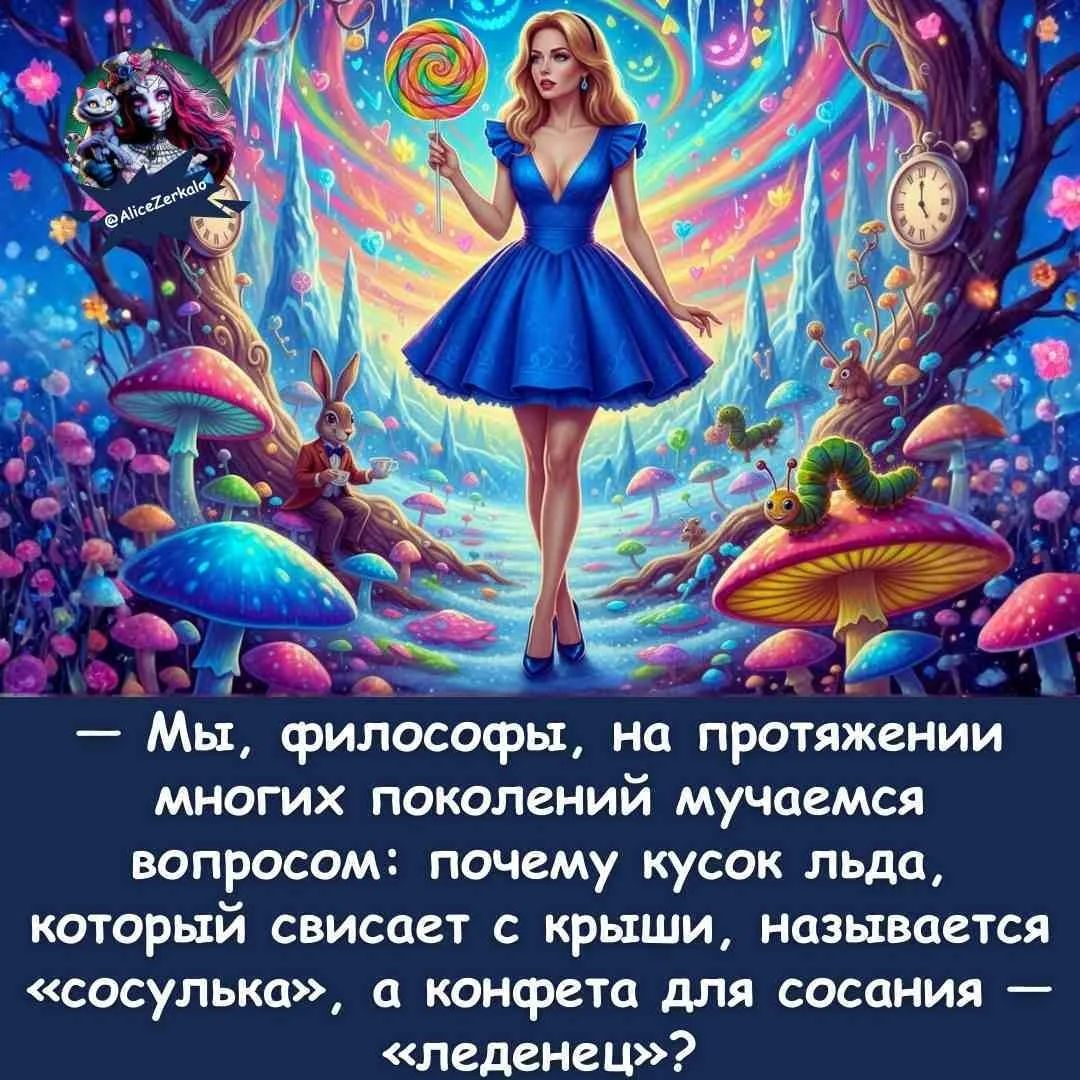 Мы, философы, на протяжении многих поколений мучаемся вопросом: почему кусок льда, который висит с крыши, называется «сосулька», а конфета для сосания — «леденец»?