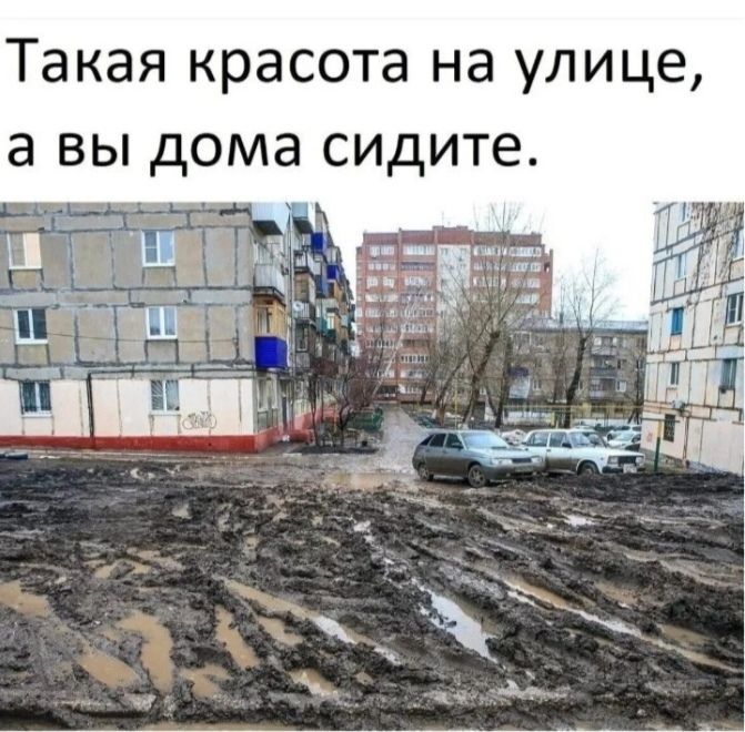 Такая красота на улице, а вы дома сидите.